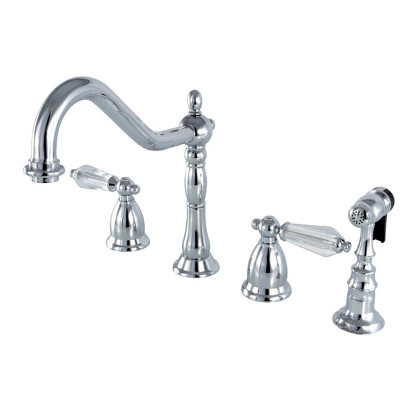 KS1791WLLBS Widespread Kitchen Faucet, Polished Chrome